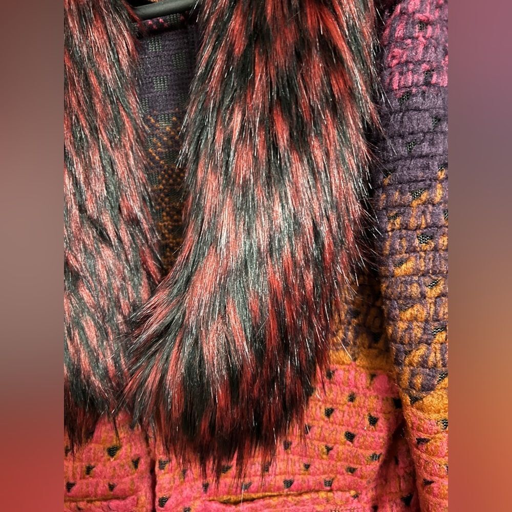 Donna Salyer’s Pink & Purple Stripe Sweater Coat Size Small - Picture 6 of 13